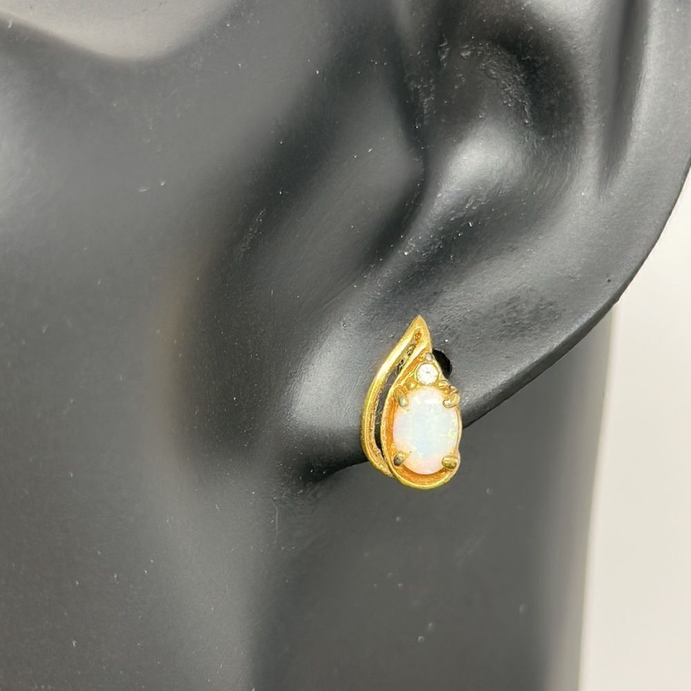 Costume jewelry opal earrings